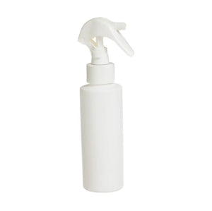 4 oz. White Plastic Bottle with White Trigger Sprayer