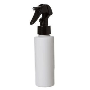 4 oz. White Plastic Bottle with Black Trigger Sprayer