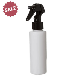 4 oz. White Plastic Bottle with Black Trigger Sprayer