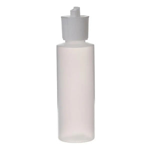 4 oz. Natural Plastic Bottle with White Flip-top Cap