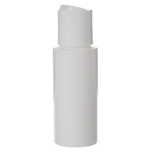 2 oz. White Plastic Bottles with Disc-top Caps (Pack of 6)