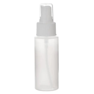 2 oz. Natural Plastic Bottles with White Misting Sprayers (Pack of 6)