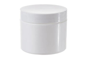 2 oz. Straight-Sided White Plastic Salve Container