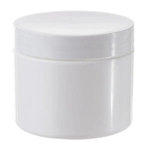 2 oz. Straight-Sided White Plastic Salve Container