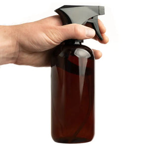 16 Oz. Plastic Bottle With Black Trigger Sprayer