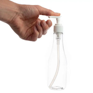 8 Oz. Clear Pet Plastic Woozy Bottle With White Pump