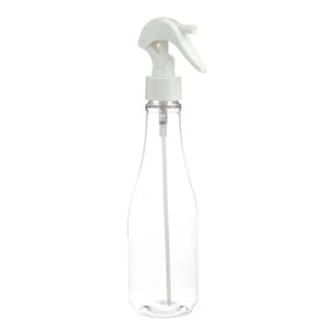 8 oz. Clear PET Plastic Woozy Bottle with White Trigger Sprayer
