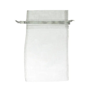 Large 8 X 4¾ Organza Gift Bags (Set Of 10) White