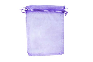 6 X 4 Organza Gift Bags (Pack Of 10) Purple