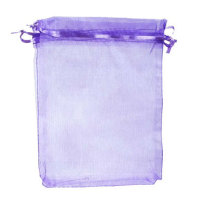 6 X 4 Organza Gift Bags (Pack Of 10) Purple