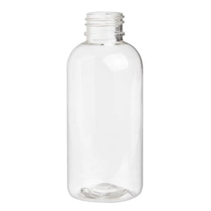 4 oz. Clear PET Boston Round Plastic Bottle (24-410 Neck Size)