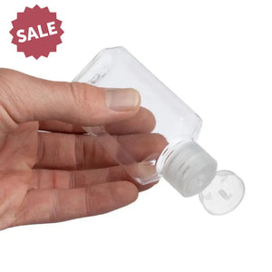 2 Oz. Clear Octagon Plastic Bottle With Natural Snap-Top Cap