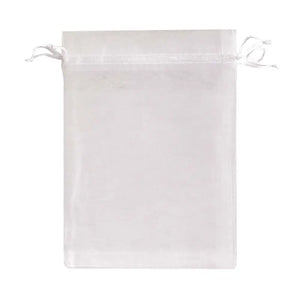 7 X 5 Organza Gift Bags (Pack Of 10) White