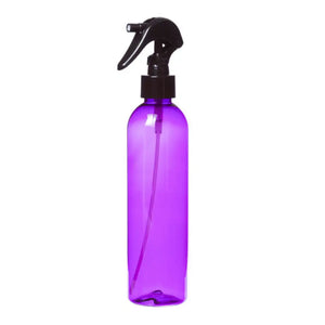 8 oz. Purple Plastic Bottle with Black Trigger Sprayer