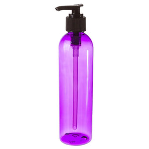 8 oz. Purple Plastic Bottle with Black Pump