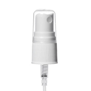 White Misting Sprayer for 5, 10, 15, and 30 ml Amber Glass Vials (18-415 Neck Size)