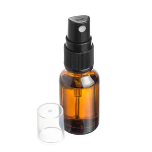 Black Misting Sprayers For 5 10 15 And 30 Ml Amber Glass Vials 18-415 Neck Size (Pack Of 6)