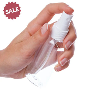 2 Oz. Clear Plastic Oval Bottle With White Misting Sprayer