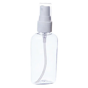 2 oz. Clear Plastic Oval Bottle with White Misting Sprayer