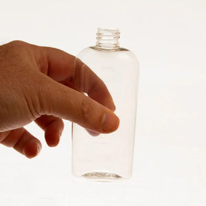 4 Oz. Clear Pet Plastic Cosmo Oval Bottle (20-410 Neck Size)