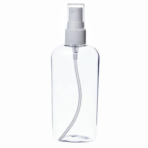 4 oz. Clear Plastic Oval Bottle with White Misting Sprayer