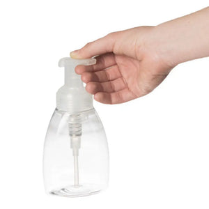 8 Oz. Clear Plastic Oval Bottle With Natural Foamer Pump
