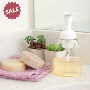 8 Oz. Clear Plastic Oval Bottle With White Foamer Pump