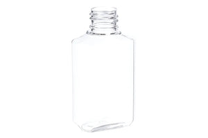 2 oz. Clear Octagon Plastic Bottle (20-410 Neck Size)