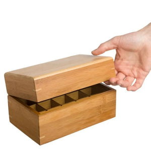 Mini Bamboo Essential Oils Box (Holds 15 Vials)