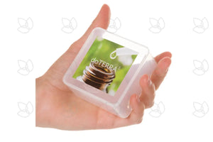 Plastic Oil Box With Sample Vials Orifice Reducers And Black Caps (16 5/8 Dram)