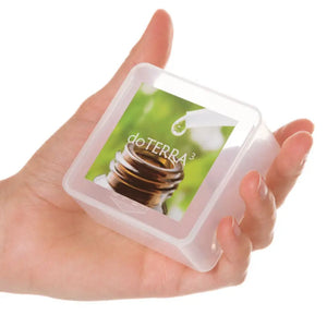 Plastic Oil Box With Sample Vials Orifice Reducers And Black Caps (16 5/8 Dram)