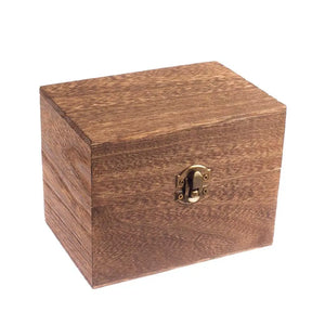 Feathergrain Wood Essential Oils Box (Holds 6 Vials) Dark