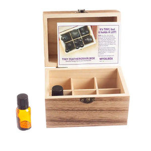Feathergrain Wood Essential Oils Box (Holds 6 Vials)