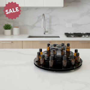 3-Tier Acrylic Display Carousel (Holds 33 Large Vials)