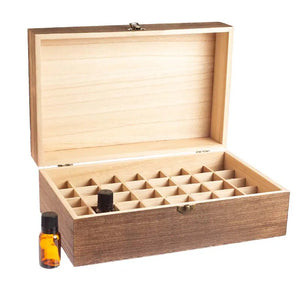 Feathergrain Wood Essential Oils Box (Holds 40 Vials)