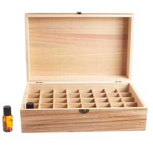 Feathergrain Wood Essential Oils Box (Holds 40 Vials)
