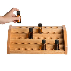 5-Tier Oak Display Riser (Holds 37 Vials)