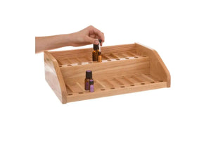 Oak Retail Display And Sample Rack (Holds 80 Vials)