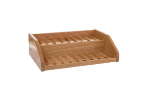 Oak Retail Display and Sample Rack (Holds 80 Vials)