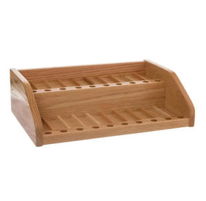 Oak Retail Display and Sample Rack (Holds 80 Vials)
