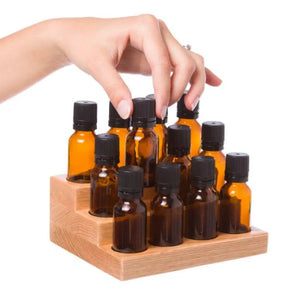 Mini 3-Tier Oak Display Riser (Holds 12 Vials)