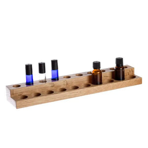 2-Tier Oak Riser For Vials And Roll-Ons (Holds 10 Each)
