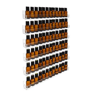 6-Row Plastic Essential Oil Display Rack (Holds 90 Vials)