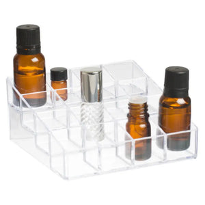 4-Tier Clear Plastic Display Riser (Holds 16 Vials)