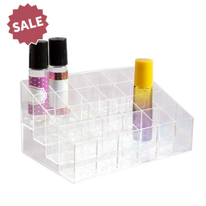 4-Tier Clear Plastic Display Riser (Holds 24 Vials)
