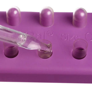 Purple Plastic 0 Capsule Holder (6 Slots/6 Pegs)