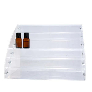 6-Tier Clear Plastic Display Riser (Holds 72 Vials)
