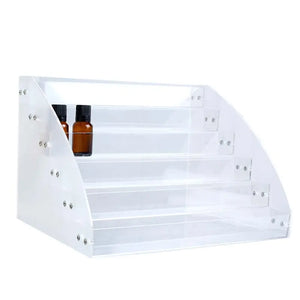 6-Tier Clear Plastic Display Riser (Holds 72 Vials)