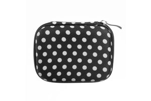 Compact Hard-Shell Travel Case For Roll-Ons (Holds 10 Vials) Navy Dot