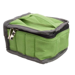 9674GRN - Green Small 15 ml Canvas Carrying Case (Holds 16 Vials)